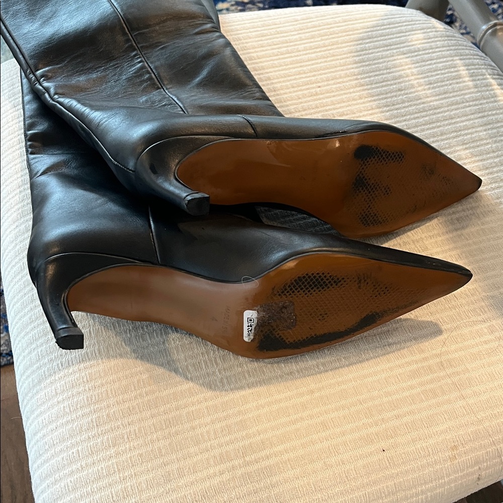 ASOS Design Cleona premium leather boot kitten heel black US 6 - Picture 6 of 9